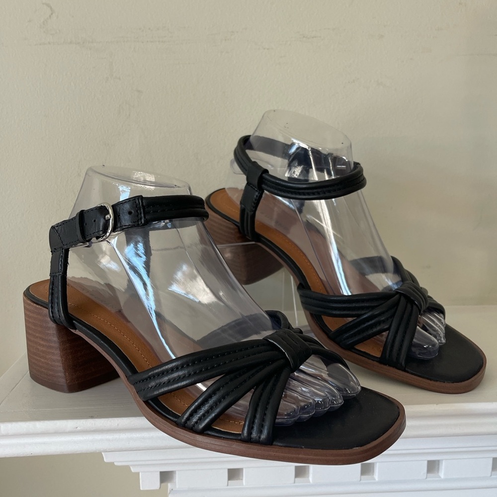 Lucky Brand Women's Jolenne Adjustable Strap Block Heel Black Sandals Size 8.5 - Picture 9 of 14